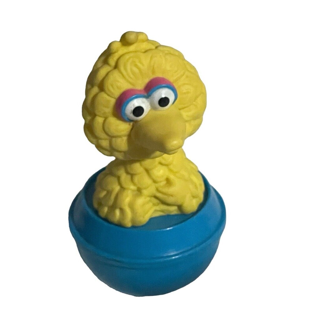 Vintage Illco Wobble Ball Roly Poly Big Bird Sesame Street Baby Infant Toy G11